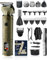 Upgraded Hair Clippers & Beard Trimmer with LED for Men, 7 in 1 Kit, T-Blade Rechargeable Shavers for Nose Ear Body Face, Retro Beard Trimmer Kit Style with Silent Technology for Men's Gift