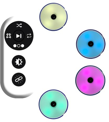 rockible 4 Luci per Allenamento di Reazione, Luci per Allenamento di velocità E Agilità, LED con Telecomando, Set di Allenamento per