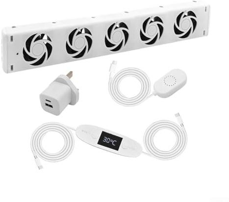Radiator Fan, 5 Radiator Fan Smart Radiator Booster Extension Set Ventilator Fan, Heater Booster For Underheaters And Radiators, Long-life, Save Energy And Heating Costs(MXRV-P 201)