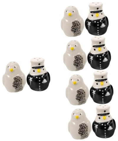 Ciieeo 5 Juegos Tarro De Especias Espolvorear Sal Frasco Sal Pimienta Bote De Condimentos Portátil Sal Marina Rosa Del Embudo Dispensador De Pimienta Salero Cerámica 2 Piezas * 5