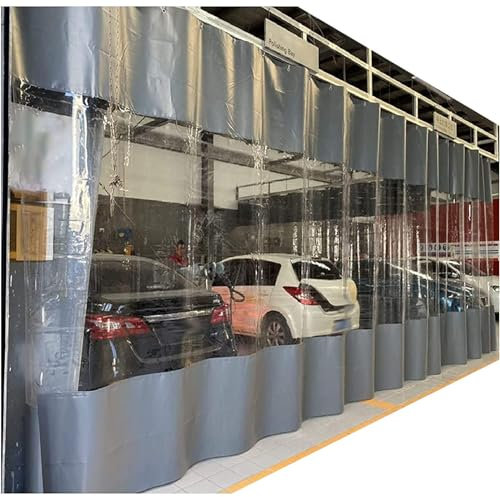 Lona transparente impermeable para pérgola, paneles laterales para cenador al aire libre, cubierta de garaje de 0,3 mm, lona de PVC transparente de 2,5 x 2,2 m de ancho x 2,2 m de alto