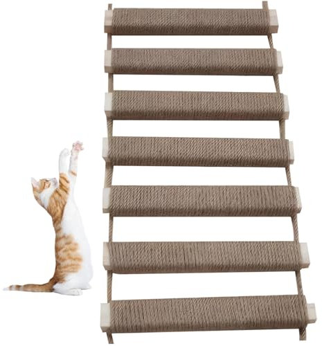 Katzenleiter, Haustiertreppen für Katze, Katzenkletterleiter, 10x39 Zoll hängende Holzkatze, Katzenleiter für Innenkatzen