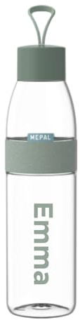 Mepal Personalisierte Trinkflasche mit Namen - Wasserflasche für Kinder und Erwachsene - Flasche für Schule & Arbeit - Stoßfest, Auslaufsicher - BPA-frei & Spülmaschinenfest - 700 ml - Nordic sage
