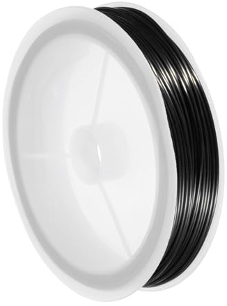 QUARKZMAN Filo Di Rame Da 20 Gauge (0.8MM) Per Creazione Di Gioielli Filo Resistente Allo Scuro Per Forniture Di Artigianato Per Creazione Di Gioielli, Nero, 14M
