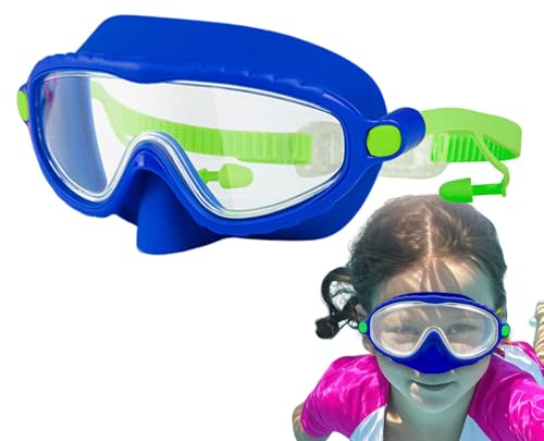 Barn Simglasögon Med Nässkydd - Barn Dykarglasögon | Läcktäta Justerbara Dimfria Och Bekväma Med Klar Syn För Pojkar Och Flickor 4-15 År För Öppet Vatten Snorkling