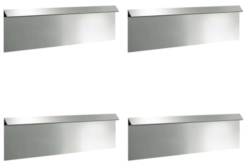 vidaXL snigelstaket, 4 st silver 100 x 3,5 x 25 cm galvaniserat stål, trädgård och terrass, modernt snigelskydd, hållbart trädgårdsstaketkant, landskapsskydd