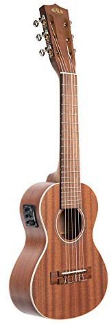 Kala KA-GL-E Lightweight and Portable Satin Mahogany 6 String Guitarlele with Built-in tuner Preamp and EQ