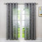 Heichkell Voile Gardinenschal mit Ösen Transparent Vorhang mit Ausbrenner Design Wohnzimmer Gardine 1PC Store BxH 140x225cm Grau