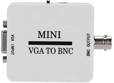 V BESTLIFE VGA to BNC Converter, HD VGA to BNC Video Adapter Audio Converter Mini 1080P for Video Conferencing Home Theater HDTV Monitors, TVs, Computers, etc.