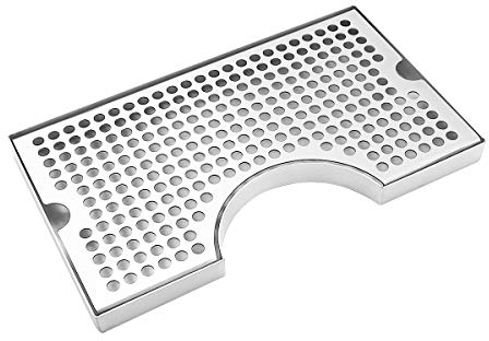 Barworks Kegerator Drip Trays for Beer Keg, Premium Stainless Steel Drip Tray with Non-Slip Rubber Feet for Home Bar Beer Tower (Drip Tray 1)
