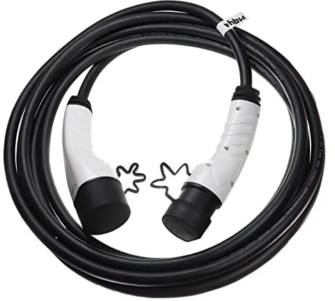 vhbw Cable Carga Tipo 2 a Tipo 2 Compatible con BMW Serie 3, 320e, 530e, 520e, 330e Coche eléctrico - Cable conexión, 1 Fase, 32 A, 7 kW, 7 m