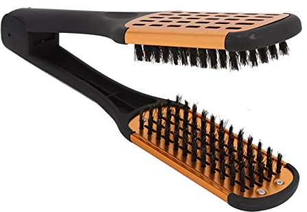 Brosse Plate pour Attelle de Lissage Double Face, Brosse à Cheveux à Pince Douce, Brosse Plate Double Face, Brosse Démêlante Lissante, Brosse à Palette de Massage