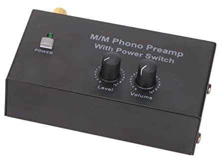 Zunate Préampli Phono PP500, Préampli Professionnel pour Platine Vinyle, Mini Préamplificateur Stéréo à Faible Bruit, Entrée, Bouton de Contrôle Indépendant avec