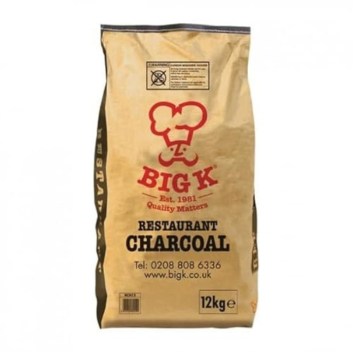 Big K Chilla-Grilla Restaurant Grade Charcoal | | Lump Wood Charcoal | Authentic BBQ Taste | 12 Kg Bag