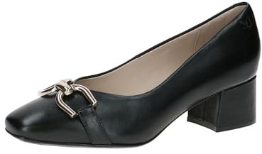 CAPRICE Damen Pumps aus Leder Elegant, Schwarz (Black Nappa), 39 EU