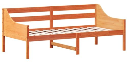vidaXL Lit de Jour, Canapé-lit, Lit d'Invité, Meuble de Salon Chambre à Coucher Salle de Séjour, Moderne, Cire Marron 90x190 cm Bois de Pin Massif