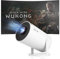 2025 Upgraded HY300 PRO+ Mini Portable Projector,180°Rotatable Smart Projector,WiFi 6+BT 5.0 with Android 11.0,0.8:1 Short Focus,200 Lumens,Support 4K 1080P Decoding, for Outdoor Camping,Home Theater