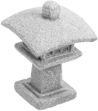 LIFKICH Estatua Miniatura De Farol Japonés De Piedra para Jardín Decoración Zen para Acuarios y Paisajismo Adorno Artístico para Paisajes Casa y Jardines
