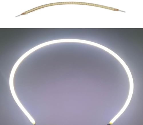 Flexibler LED-Filament, COB, 3 V, RGB, 130 mm, für Edison-Glühbirnen, 0,3 W, mehrfarbig, längenverstellbar, DIY (10 Stück), 255 mm, 6500 K, Weiß
