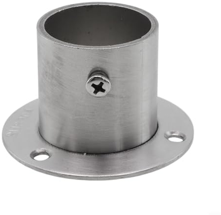 Eawfgtuw Flangia a parete in acciaio inossidabile con sede rotonda per tubo fisso, staffa per tubo con bloccaggio a vite, per installazione di corrimano domestico (32 mm)