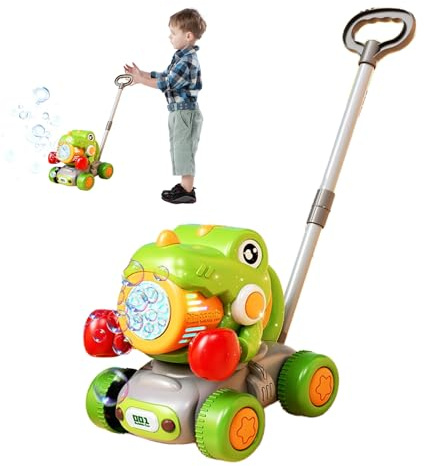 Juguete cortacésped para niños con función de burbujas, burbujas, para exteriores, diseño de juguete de entretenimiento, soplador para niños en edad preescolar, tiempo de juego para niños a partir de