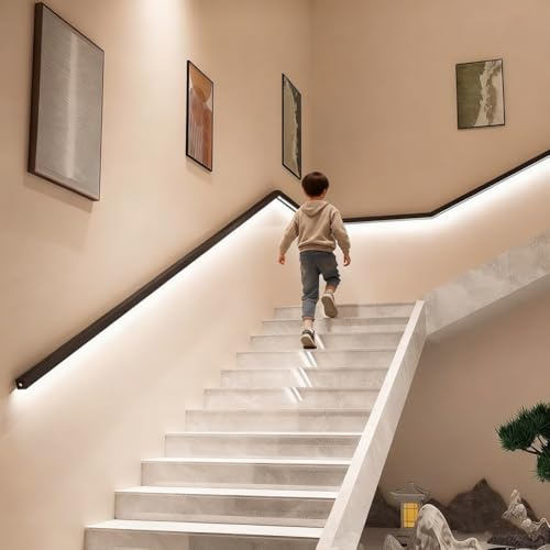 Artiz Corrimano LED Con Luce Sensore, Corrimano Per Scale Interne A Parete Luci Da Parete Illuminate Notturne Per Scale, Camere Da Letto, Deck, Corridoi(250cm/8.2ft)