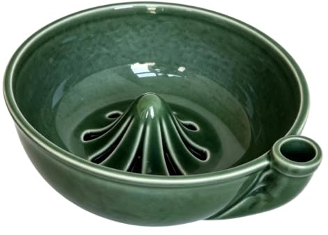 Bewinner Virvlande Bärdiskskål för Skonsam Sköljning och Dränering Av Frukt och Grönsaker, Keramik, 20x18x8cm (Celadon Grön)