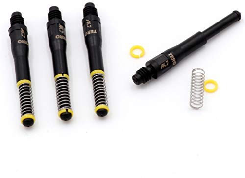 CUESOUL 4 pièces Arbres de fléchettes TERO AK7 Télescope à Ressort intégré pour Les flèches en Acier et Les flèches en Pointes Souples (CS-AK7 + 1H53)