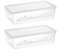 MiraHome Keksdosen Plätzchendose 2er Set rechteckig 5l transparent mit Winterdorf-Design Austrian Quality