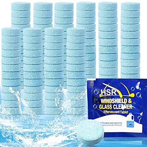 Car Screenwash Tablets, 120Pcs Car Windshield Glass Concentrated Washer Cleaning Solid Washer Tablets