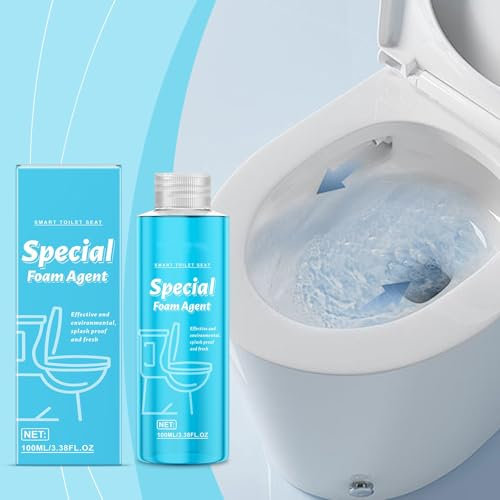 Limpiador de inodoro líquido espumante para la limpieza de inodoros, espuma especial para limpiadores de inodoros, limpiador para inodoro de larga duración, prevención de olores, 100 ml