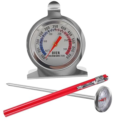 GOOHOCHY 2piezas Termómetros Para Barbacoa y Repostería Termómetro De Cocina Probador De Acero Inoxidable Herramienta Para Medir La Temperatura Carne y Alimentos Para Uso Cocinas y