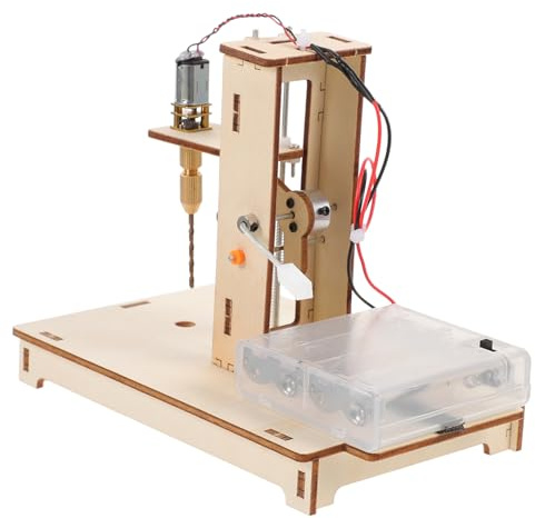 Sewroro Mini Trapano a Colonna Fai Da Te Per Lavori Artigianali, Kit Educativo Compatto Per Apprendimento Pratico, Precisione Foratura Assemblaggio Manuale, Adatto a Hobbisti e Studenti, Set
