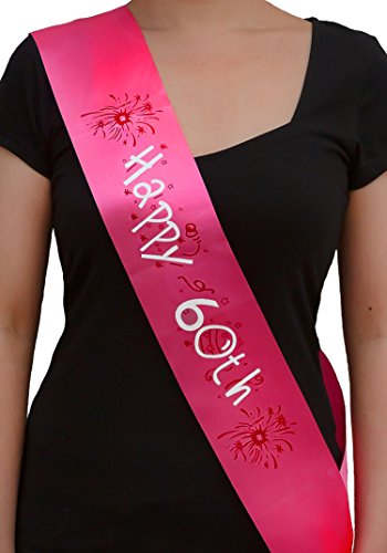 Oblique Unique® Happy Birthday Schärpe 60er Geburtstag I 60. Jubiläum