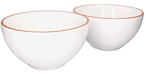 MamboCat Tonschalen 2-er Set I weiß glasiert I 24 cm 2,5 L I Keramikschalen Bowls aus Ton als Salatschüssel Müslischüssel Obstschale Beilagenschale UVM. I Geschirr Keramik Schüssel groß