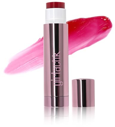 Girlactik Jello Gloss Balm – Hydrating Tinted Lip Gloss with Vitamin E, Avocado Oil & Aloe Vera, Long-Lasting Lip Stain & Lip Care, Non-Sticky Lip Balm for Moisturised Lips (Rosie)