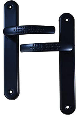 Poignée de porte intérieure Elona noir sans trou Quincadeco