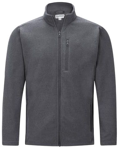 33,000ft Mens Fleece Jackets Lightweight Warm Full Zip Microfleece Midlayer