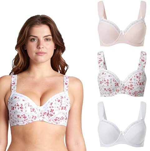 Curve Muse x2 ou x3 Soutiens-Gorge Balconnet de Coton Non doublés | Imprimé, Transparent, Armatures