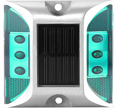 Fafeicy 6 LED Solar Road Stud Light, Lights Lights Outdoor in Alluminio per Percorso, Mazzi, Banchine, Barche, Vialetti