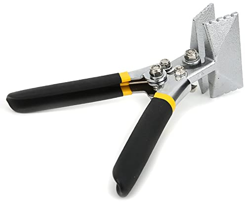 YWBL-WH Heavy-Duty Seaming Pliers with Drop-Forged Jaws, Double Handles for Bending, Stitching or Flattening Sheet Metal, Non-Slip Handles for Maximum Power, Comfortable Operating Range, (Straight)