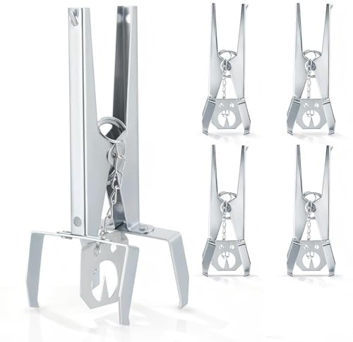 Trappola per Arvicole 5 pezzi, Trappola per Talpe Riutilizzabile da 18,5 cm con 5 Piastre Esca, Trappola per Arvicole in Metallo Zincato, Pratica Trappola per Topi per Giardino, Prato, Verdure