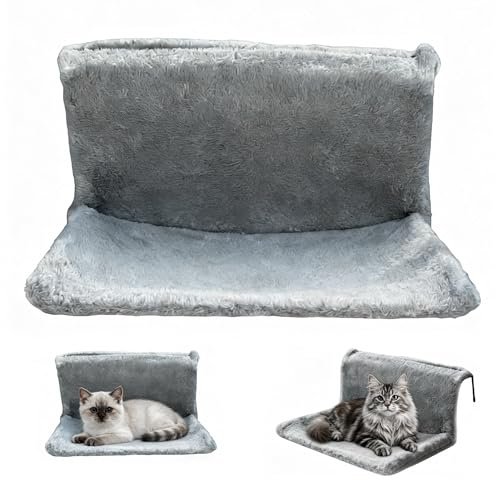 Lit pour chat pour chauffage - Hamac moelleux pour chat - Chaise longue chauffante pour chat - Pour radiateur de fenêtre - Montage mural - Balustrade de balcon - Lit chauffant pour chat - Lit suspendu