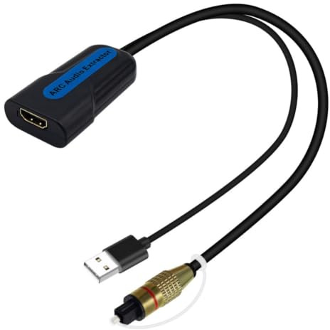 NONDK Audio Splitter ARC EARC Ljudutdragare -Kompatibel Till SPDIF Ljudkonverterare HD ARC Ljudutdragare