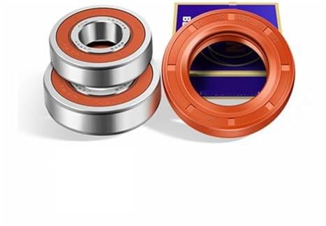 FHAJKTJB Waschmaschinen-Zubehör, kompatibel mit Samsung, Trommel-Waschmaschinen-Wasserdichtung (35 x 65,55 x 10/12) + Lager, 2 Stück (6205, 6206), Öldichtungs-Dichtungsring-Teile