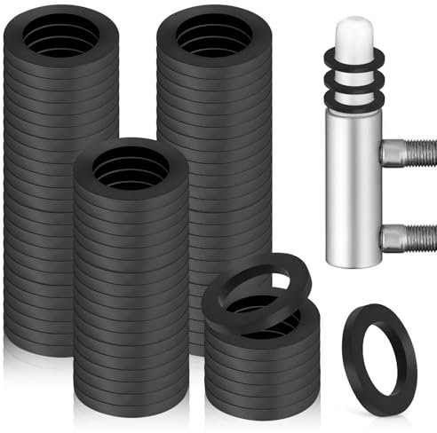 Fitschenringe Kunststoff Zimmertüren Spezial Tür Unterlegscheiben Türscharnier Montageringe Ohne Abriebspuren Φ10*15 * 1mm/2mm für Standard Zimmertüren 100Stück Schwarz