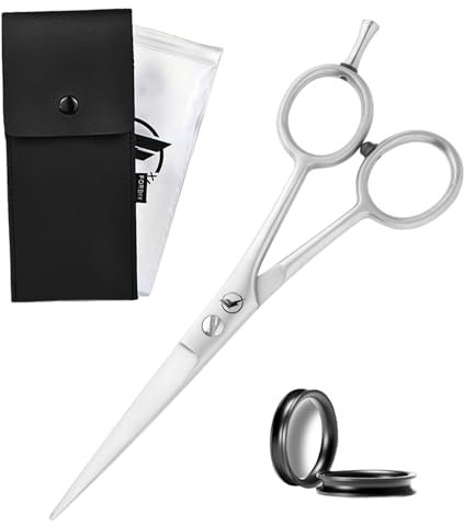 Hairdressing Scissors, Professional Barber Hair Cutting Scissors Men/Women, Stainless Steel Hairdresser Shears, Sharp Blades, Beard/Moustache Scissor