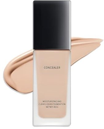 Liquid Foundation for Women Over 60 - Waterproof & Full Coverage Makeup for Mature Skin, Soft Matte Finish with Oil Control, Lightweight Long-Lasting Wear for All Skin Tones (Natural)