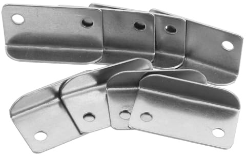 STAHAD Lot de 20 Plaques de Verrouillage en Acier Inoxydable pour Tiroirs, Gâches Métalliques Angulaires, Adaptées pour Armoires et Meubles de Bureau, Installation Facile sans Outil