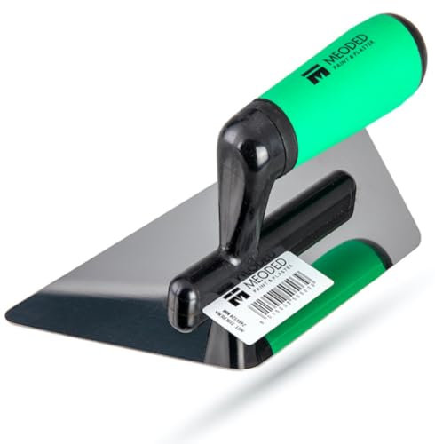 Putzkelle aus Edelstahl, venezianische Gipskelle, Gipswerkzeug, Veredelungswerkzeug, Trapez, 240 x 120 mm, Meoded Paint & Plaster